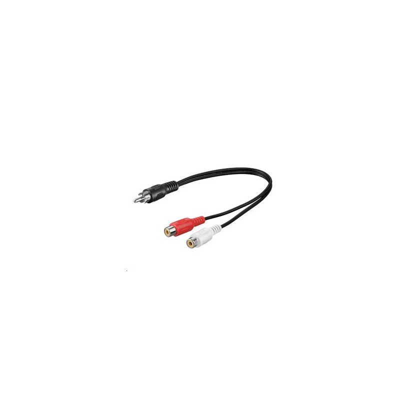 MicroConnect RCA - 2xRCA 0,20m M-F MicroConnect RCA - 2xRCA 0,20m M-F